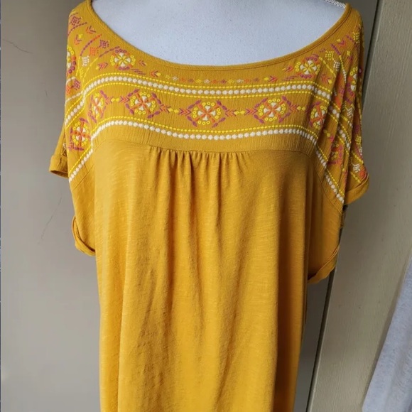 Tempted Hearts LA Top Womens Plus Embroidered Boho Blouse - Picture 8 of 10